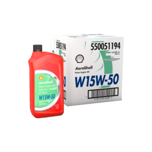 AeroShell W 15W-50 Aceite de Pistón - Botella de Cuarto de Galón (946mL) Caja con 6 QTS