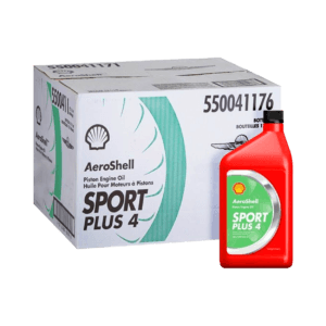 AeroShell Sport Plus 4 Multigrado 10W-40D - Botella de Cuarto de Galón (946mL) Caja con 12 QTS